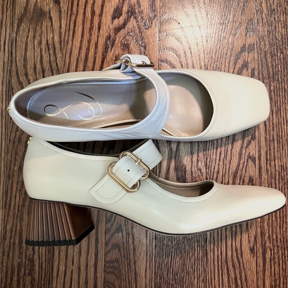 Sam Edelman Ivory Leather Mary Jane size 7.5